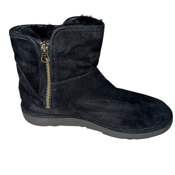 UGG Abree Mini Boots Black Suede Women's Size 8 - Picture 7 of 8